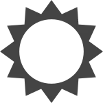 Sun O SVG Icon
